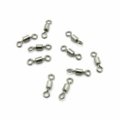 10x Test 19kg Swivel Fishing Tackle Fly Rings Coast Lock Snap Solid Ring Rolling Coastlock Sea Hooks Lures Ball Bearing FY001-08
