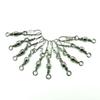 100x Test 15kg Cross Lock Swivel Fishing Tackle Fly Rings Coast Lock Snap Solid Ring Rolling Coastlock Sea Hooks Lures Ball Bearing FY005-08 view 3