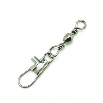 100x Test 15kg Cross Lock Swivel Fishing Tackle Fly Rings Coast Lock Snap Solid Ring Rolling Coastlock Sea Hooks Lures Ball Bearing FY005-10