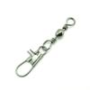 100x Test 15kg Cross Lock Swivel Fishing Tackle Fly Rings Coast Lock Snap Solid Ring Rolling Coastlock Sea Hooks Lures Ball Bearing FY005-10 view 1
