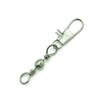 100x Test 15kg Cross Lock Swivel Fishing Tackle Fly Rings Coast Lock Snap Solid Ring Rolling Coastlock Sea Hooks Lures Ball Bearing FY005-10 view 2