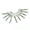 100x Test 15kg Cross Lock Swivel Fishing Tackle Fly Rings Coast Lock Snap Solid Ring Rolling Coastlock Sea Hooks Lures Ball Bearing FY005-10 view 3