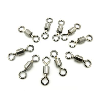 10x Test 100kg Swivel Fishing Tackle Fly Rings Coast Lock Snap Solid Ring Rolling Coastlock Sea Hooks Lures Ball Bearing FY001-3I0