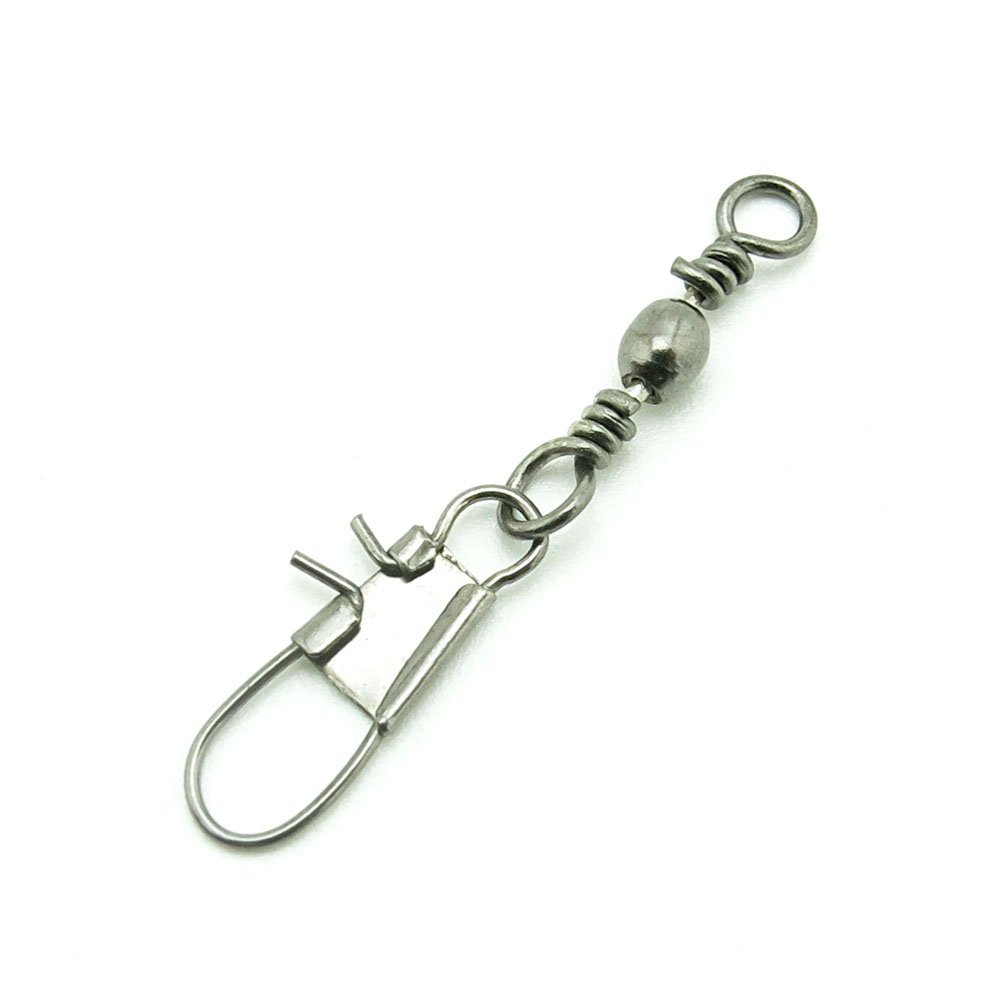 100x Test 14kg Cross Lock Swivel Fishing Tackle Fly Rings Coast Lock Snap Solid Ring Rolling Coastlock Sea Hooks Lures Ball Bearing FY005-12