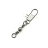 100x Test 14kg Cross Lock Swivel Fishing Tackle Fly Rings Coast Lock Snap Solid Ring Rolling Coastlock Sea Hooks Lures Ball Bearing FY005-12 view 2