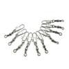 100x Test 14kg Cross Lock Swivel Fishing Tackle Fly Rings Coast Lock Snap Solid Ring Rolling Coastlock Sea Hooks Lures Ball Bearing FY005-12 view 3