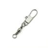 100x Test 10kg Cross Lock Swivel Fishing Tackle Fly Rings Coast Lock Snap Solid Ring Rolling Coastlock Sea Hooks Lures Ball Bearing FY005-14 view 2