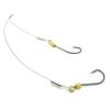 10x Test 25kg Double Line Hooks Swivel Fishing Tackle Fly Rings Coast Lock Snap Solid Ring Rolling Coastlock Sea Hooks Lures Ball Bearing FY007-20 view 2