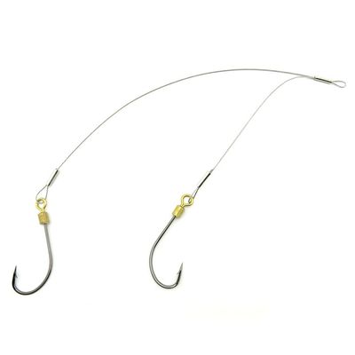10x Test 33kg Double Line Hooks Swivel Fishing Tackle Fly Rings Coast Lock Snap Solid Ring Rolling Coastlock Sea Hooks Lures Ball Bearing FY007-24