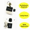 FormVan 4-Digit Hand Tally Counter with Lanyard, Mechanical Lap Tracker Manual Clicker with Metal Finger Ring Hoop Holder,White view 2
