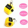 FormVan Hand Tally Counter with Lanyard, Mechanical Lap Tracker Manual Clicker with Metal Finger Ring Hoop Holder, Yellow view 2