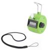 FormVan 4 Digit Hand Tally Counter with Lanyard, Mechanical Lap Tracker Manual Clicker with Metal Finger Ring Hoop Holder,Green view 1
