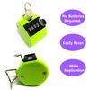 FormVan 4 Digit Hand Tally Counter with Lanyard, Mechanical Lap Tracker Manual Clicker with Metal Finger Ring Hoop Holder,Green view 2