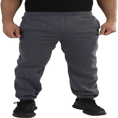 ToBeInStyle Mens Fleece Lined Basic Active Sweatpants with Cuffed Ankles - Charcoal - S