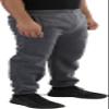 ToBeInStyle Mens Fleece Lined Basic Active Sweatpants with Cuffed Ankles - Charcoal - S view 4