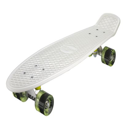 Ridge Skateboards Unisex's Dark Nickel Cruiser, Glow-Clear Green, 27 Inch
