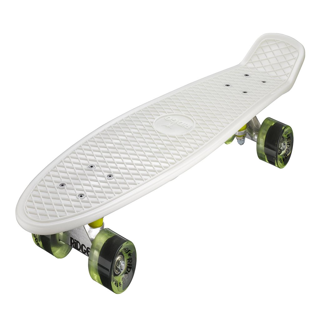 Ridge Skateboards Unisex's Dark Nickel Cruiser, Glow-Clear Green, 27 Inch