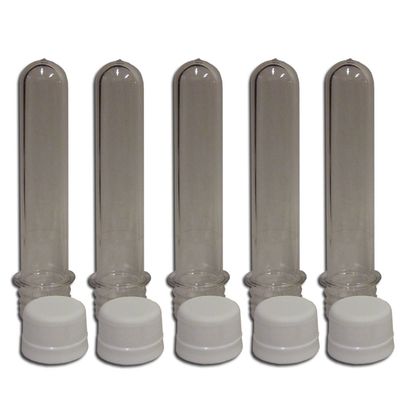 5col Rugged Geocache Waterproof Storage Tubes - Clear/Plastic, 5-Pack