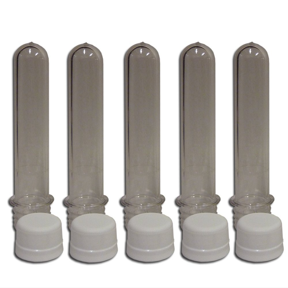 5col Rugged Geocache Waterproof Storage Tubes - Clear/Plastic, 5-Pack