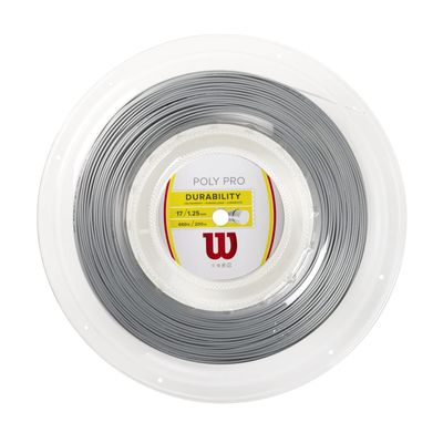 Wilson Unisex's Poly Pro String Reel-Silver, 1.25 mm