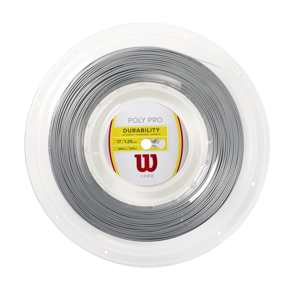 Wilson Unisex's Poly Pro String Reel-Silver, 1.25 mm