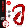Rhino Produxs 12kN (2697 lbs) Heavy Duty Carabiner Clips, for Securing Pets, Outdoor, Camping, Hiking, Hammock, Dog Leash Harness, Keychains view 2