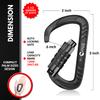 Rhino Produxs 12kN (2697 lbs) Heavy Duty Carabiner Clips, for Securing Pets, Outdoor, Camping, Hiking, Hammock, Dog Leash Harness, Keychains view 2