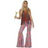 Forum Novelties Womens Retro Accessory Swirl Print Wild Swirl Bell Bottom Pants, Standard view 1