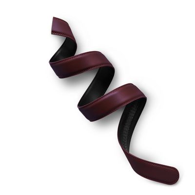 Mission Belt Burgundy Leather, 35mm