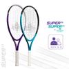 Diadem Super 23 Junior Racket | Youth Recreational Tennis Racket, Pre-Strung | Indoor/Outdoor Play | 23 Length Ideal for Kids Ages 6-8 (Purple) view 2