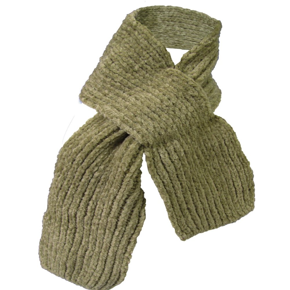 COUVER Baby Kid's Children's Olive Plain Winter Scarves[1 piece]