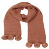 COUVER Girls Soft Acrylic Fashion/Stylish Puce Pom-Pom with White Heart Scarf view 1