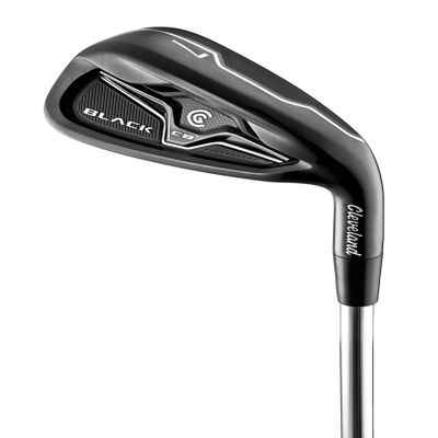 Cleveland Golf 2015 CG Black Irons (Men's, Left Hand, Steel Regular, Cavity Back Dual Wedge) one Iron, Black(Men's, Left Hand, Steel, Regular)