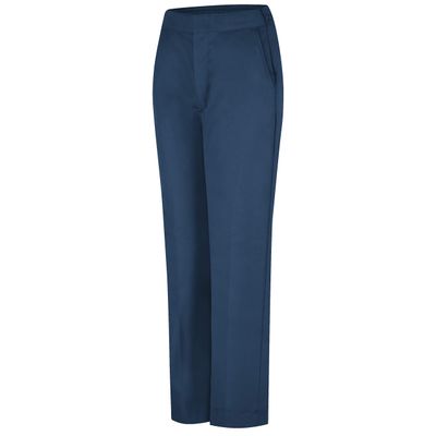 Red Kap Women's Half-Elastic Work Pant, Navy, 14W x 32L