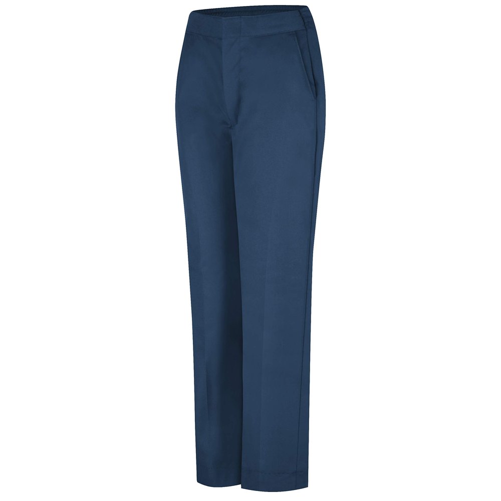 Red Kap Women's Half-Elastic Work Pant, Navy, 14W x 32L