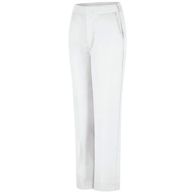 Red Kap womens Half-elastic Work pants, White, 8 US