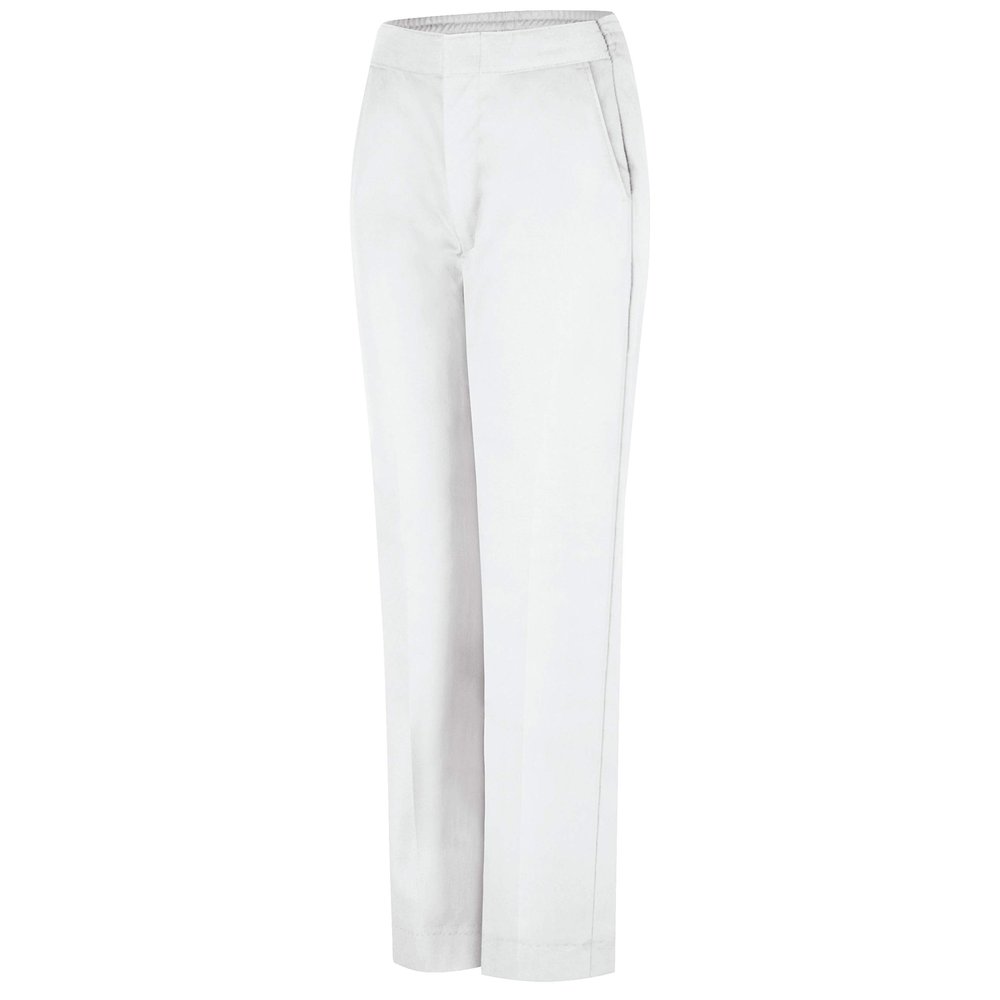 Red Kap womens Half-elastic Work pants, White, 8 US