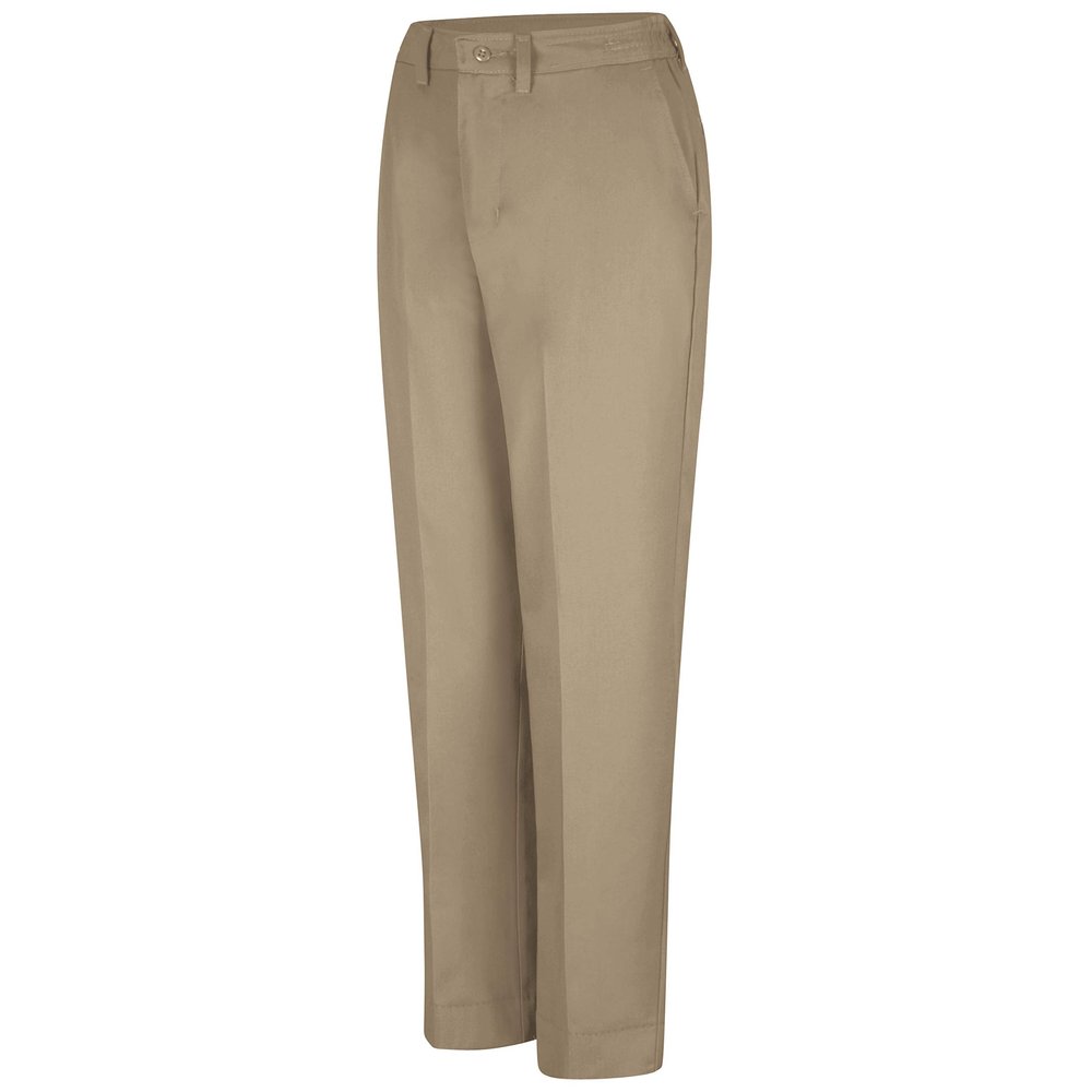 Red Kap Women's Elastic Insert Work Pant, Khaki, 10W x 28L