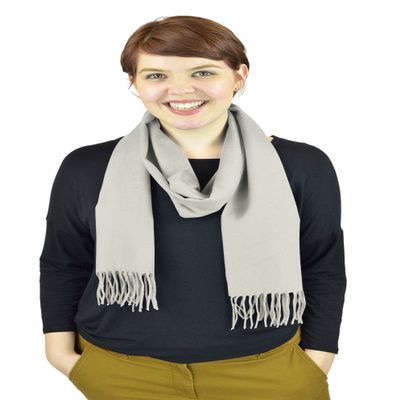 Belle Donne Fuax Pashmina Scarves White - Elegant white neck scarf for women, winter accessories, thoughtful womens gift idea