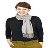 Belle Donne Fuax Pashmina Scarves White - Elegant white neck scarf for women, winter accessories, thoughtful womens gift idea view 2