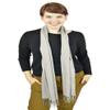 Belle Donne Fuax Pashmina Scarves White - Elegant white neck scarf for women, winter accessories, thoughtful womens gift idea view 3