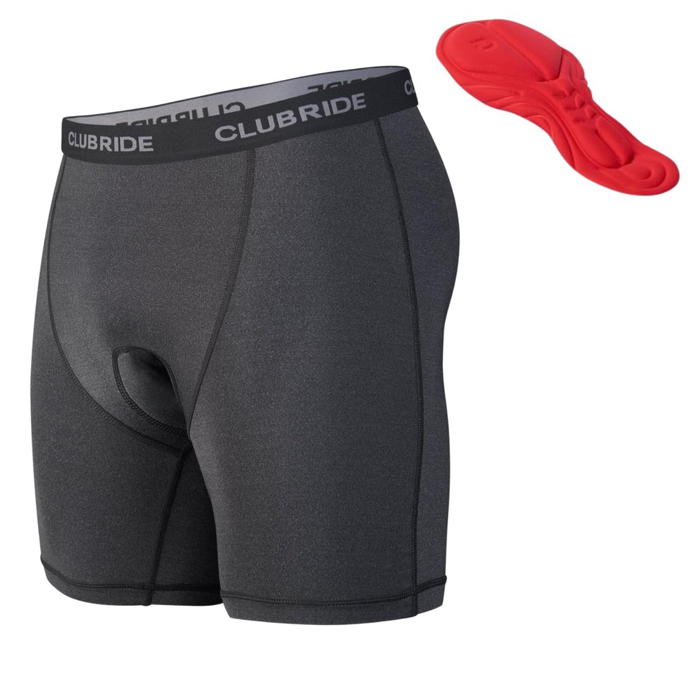 Club Ride Apparel Men's Gunslinger Chamois Liner Short for Cycling Comfort with Lightweight Breathable 3 Hour Padding and Stretch Fabric -Black - XX-Large