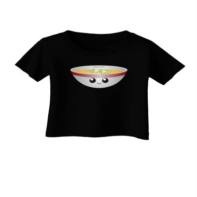TOOLOUD Cute Miso Soup Bowl Infant T-Shirt Dark Black - 18Months
