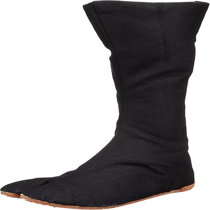 Rikio Fighter Shimebuto Black Jikatabi (Wide Calf Outdoor Tabi) (30.0 JP / 12 US Men)