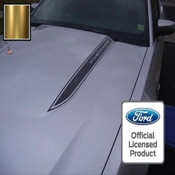 Decal Mods Hood Spears Cowl Compatible with Ford Mustang Stripe Graphic Decal Sticker Package -LOB Gold -CGOLD (fits 2010-2012) [Set of 2]