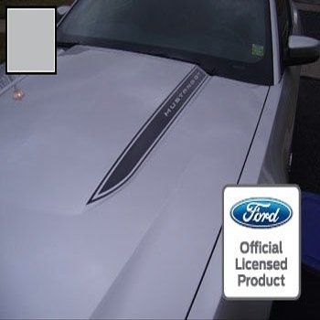 Decal Mods Hood Spears Cowl Compatible with Ford Mustang Stripe Graphic Decal Sticker Package -LOB Metallic Silver -CMS (fits 2010-2012) [Set of 2]