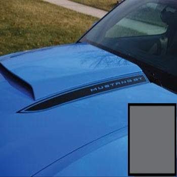 Decal Mods Hood Spears Cowl Compatible with Ford Mustang Stripe Graphic Decal Sticker Package -LOB Dark Gray -CDG (fits 2010-2012) [Set of 2]
