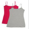 2 Pack Active Basic Women's Plus Size Basics Cami Tank Top 3X H Gray, H Pink view 1
