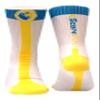 ScoreFirst Men's Athletic Crew Socks (X-Large, Blue/Green) view 4