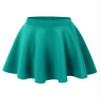 MBJ WB211 Women's Basic Versatile Stretchy Flared Skater Skirt for Girl L Jade view 1